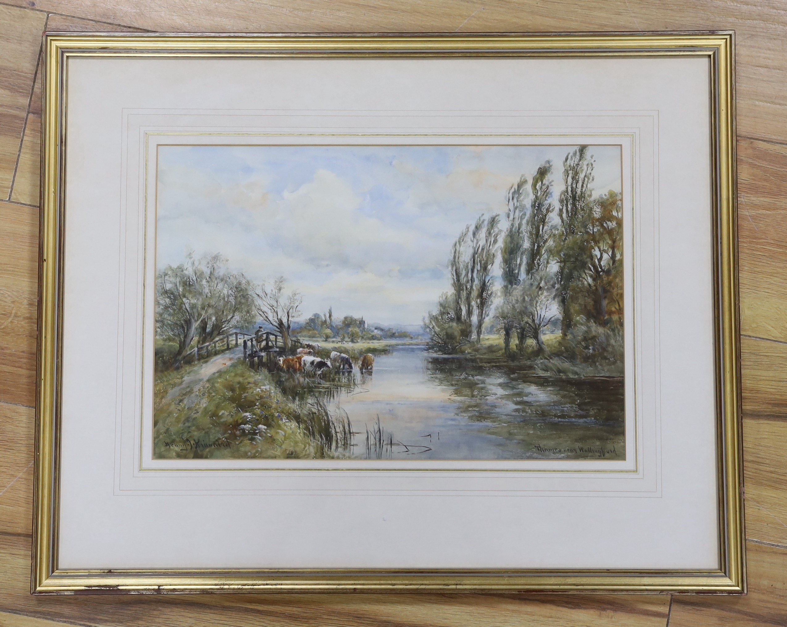 Henry John Kinnaird (1861-1929), watercolour, 'The Thames near Wallingford', signed, 25 x 37cm
